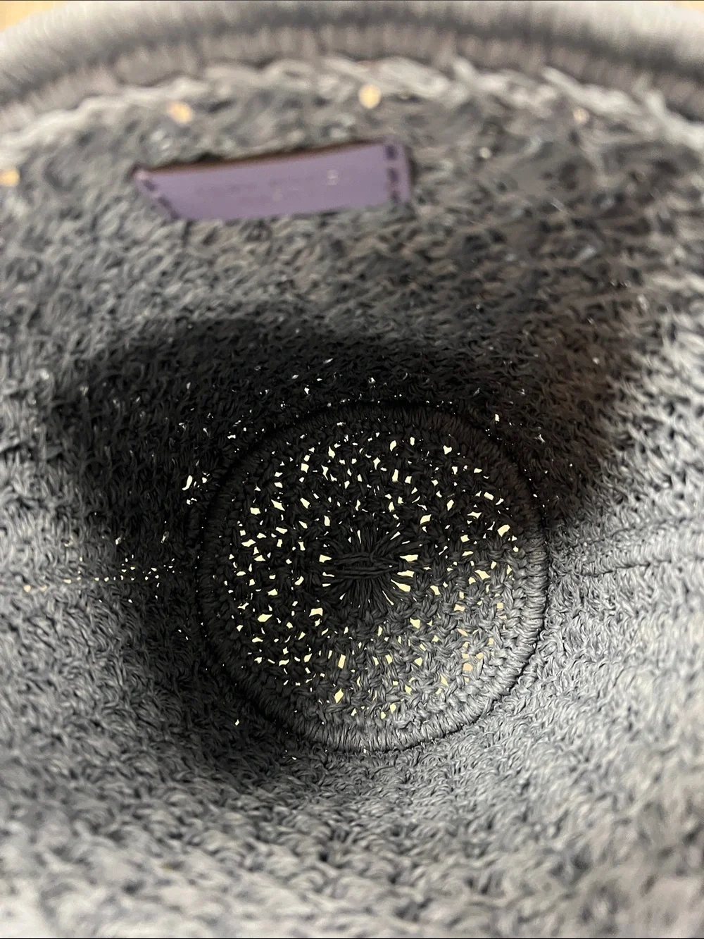 Tory Burch Charcoal Crochet Bucket Tote